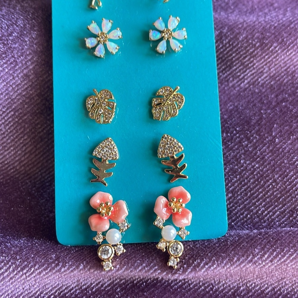 Anthropologie Icon Post Earrings, Set of 6 - Picture 3 of 5